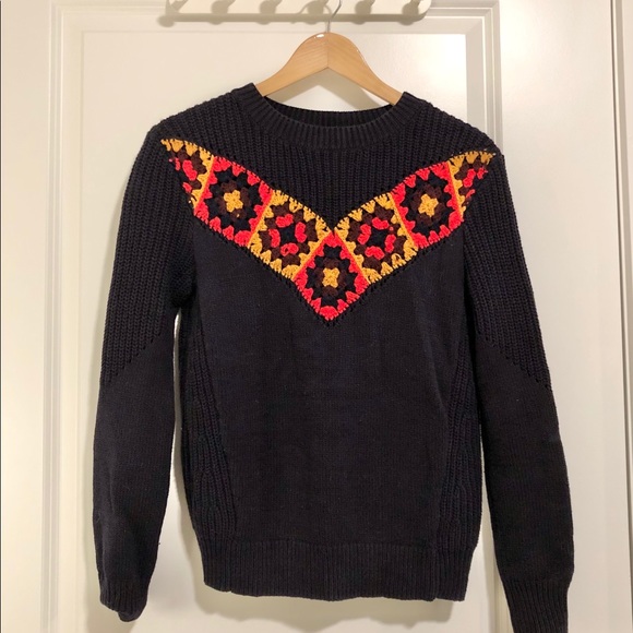 Urban Outfitters Cable Knit Sweater Embroidery - Picture 2 of 5